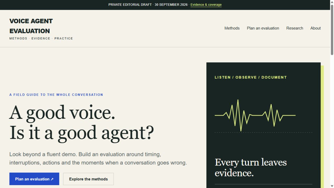 Voice Agent Evaluation