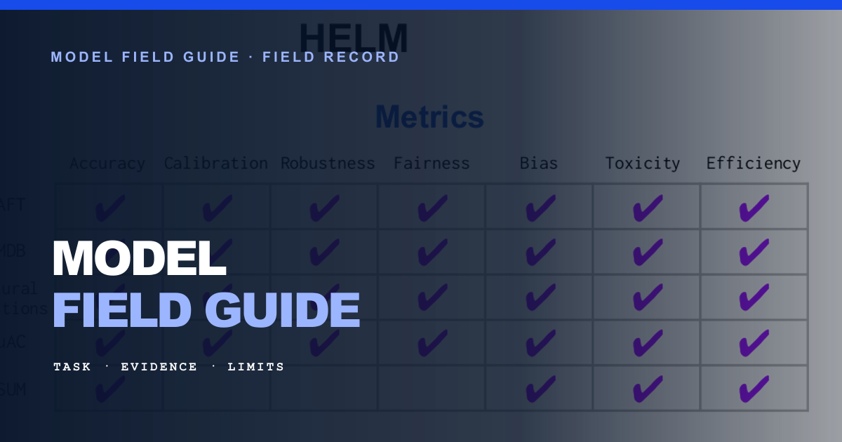 Model Field Guide