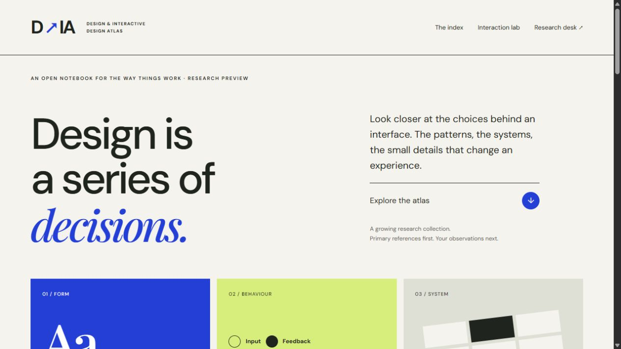 Design & Interactive Design Atlas